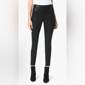 HIGH RISE SKINNY ANKLE coated Black -Brand New With Tags